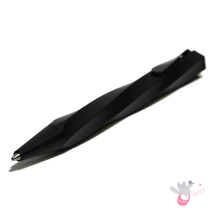 WORTHER Spiral Mechanical Pencil 0.5mm and Ballpoint Set - Black Anodised Aluminium