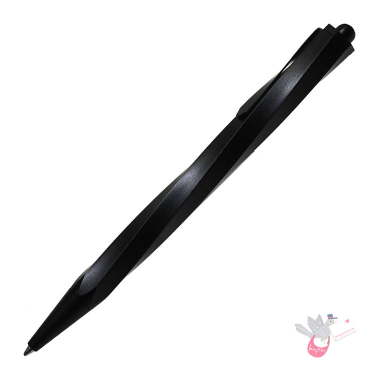 WORTHER Spiral Ballpoint - Black Anodised Aluminium