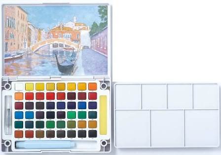 SAKURA Koi Water Colour Pocket Field Sketch Box / Kit - 48 Colours