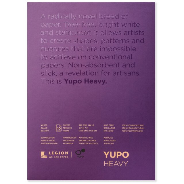 LEGION Yupo Ultra Watercolour Pad - 390gsm - B6 5 x 7" (12.7 x 17.78cm)