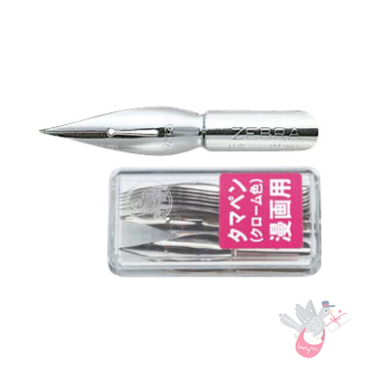 ZEBRA Nib - Tama Pen Model - Pack of 10 Nibs (1 Pack) (PT-6B-C-K)