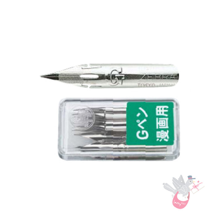 ZEBRA Nib - Comic G for Comic and Manga - Pack of 10 Nibs (1 Pack) (PG-6B-C-K)