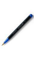 Drehgriffel No.1 Ballpoint Twist Pen - Royal Blue Ink (M) - Aluminium Barrel in Bauhaus Black / Royal Blue
