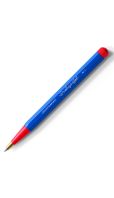 Drehgriffel No.1 Ballpoint Twist Pen - Royal Blue Ink (M) - Aluminium Barrel in Bauhaus Royal Blue / Red