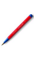 Drehgriffel No.1 Ballpoint Twist Pen - Royal Blue Ink (M) - Aluminium Barrel in Bauhaus Red / Royal Blue