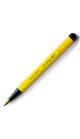 Drehgriffel No.1 Ballpoint Twist Pen - Royal Blue Ink (M) - Aluminium Barrel in Bauhaus Yellow / Black