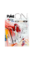 CLAIREFONTAINE Paint'On Mixed Media Pad (250gsm) - A4 - 24 Sheets - 6 Assorted Colours