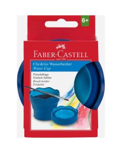 FABER-CASTELL Clic & Go - Foldable Water Pot - Blue