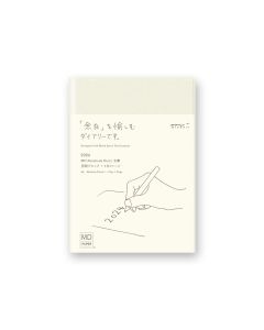 2024 Midori A6 soft covering white with monthly diary upfront and undated daily pages for the remainder.