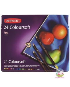 DERWENT Coloursoft Pencil Tin 24 Asst