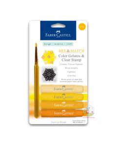 FABER-CASTELL GELATOS - Mix and Match - Colours and Clear Stamp - Yellow Colours