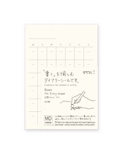 MIDORI - Undated Diary Stickers - Monthly Planner - Small (13.8 x 9.5cm, suits B6)