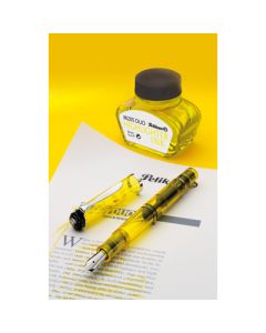 PELIKAN Classic M205 DUO Highlighter Fountain Pen - Yellow - BB Nib (includes 30mL ink)