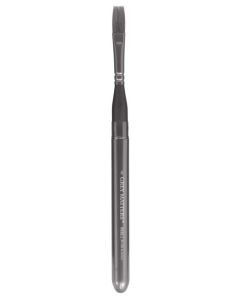JACK RICHESON & CO Grey Matters Oil/Acrylic Travel Brush - Grey Synthetic - Flat Size 4 (8 x 20mm)