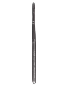 JACK RICHESON & CO Grey Matters Oil/Acrylic Travel Brush - Grey Synthetic - Filbert Size 2 (6 x 14mm)