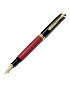 PELIKAN Souveran M800 Fountain Pen - Black/Red (2022 Packaging)