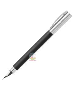 FABER-CASTELL Ambition Precious Resin - Black - Fountain Pen with Stainless Steel Nib