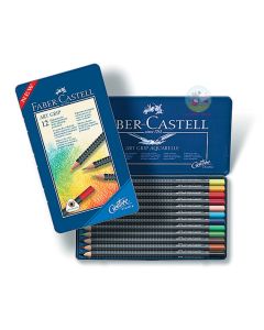 FABER-CASTELL Art Grip Studio Colour Pencils - Tin of 12