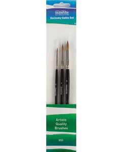 SEAWHITE OF BRIGHTON Watercolour Brushes - Kolinsky Sable - Set (Size 2, 4, 6)