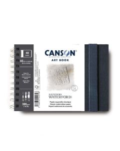 CANSON Spiral Art Book - Cold Press - 300gsm - 100% Cotton - A5 Landscape - 40 Pages