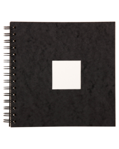 CLAIREFONTAINE Travel Watercolour Sketchbook (Black) - Rough Press - 300gsm - 100% Cotton - 20 x 20cm - 20 Sheets
