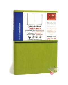 CIAK Soft Cover Leather Notebook (A5) - Ruled - Lime Green