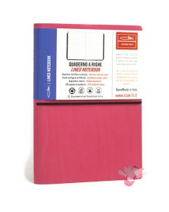 CIAK Soft Cover Leather Notebook - Large (A5) - Ruled - Pink