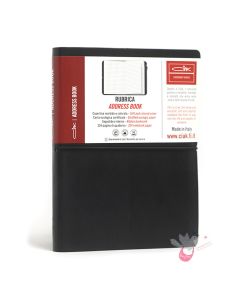 CIAK Bonded Leather Cover Address Book - Medium (B6) - Black