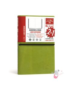 CIAK Duo Notebook - Pocket (A6) - Plain and Ruled Pages - Jamaica Edition - Green / Yellow
