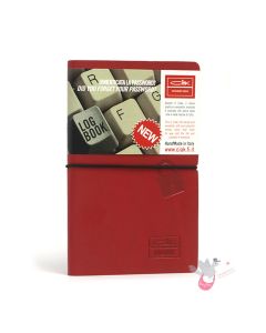 CIAK Bonded Leather Cover Log Book - Pocket (A6) - Red
