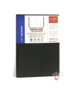 CIAK Bonded Leather Cover Notebook - Medium (B6) - Ruled Pages - Black