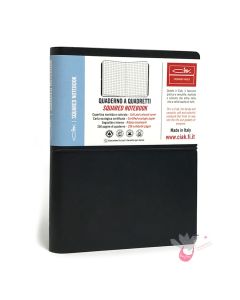 CIAK Soft Cover Leather Notebook - Medium (B6) - Squared / Grid - Black