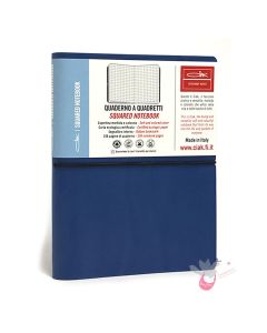 CIAK Soft Cover Leather Notebook - Medium (B6) - Squared / Grid - Blue