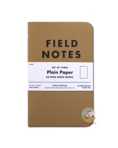 FIELD NOTES’ÇÎå Original - Set of 3 - Pocket (A6 9x13cm) - Natural Kraft Colour - Plain