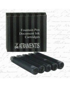 DE ATRAMENTIS Permanent Document Ink - Cartridges (5 Pack) - Black