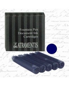 DE ATRAMENTIS Permanent Document Ink - Cartridges (5 Pack) - Dark Blue
