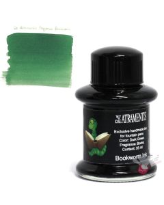 DE ATRAMENTIS Fountain Pen Ink 35mL - Bookworm Fragrance - Dark Green Colour 