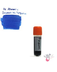 DE ATRAMENTIS Permanent Document Ink - Turquoise - 2mL SAMPLE
