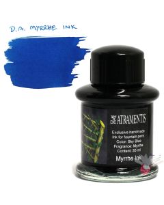 DE ATRAMENTIS Fountain Pen Ink 35mL - Myrrhe Fragrance - Sky Blue Colour 