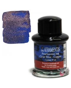 DE ATRAMENTIS Fountain Pen Ink 35mL - Pearlescent Ink  - Cyan Blue  Copper