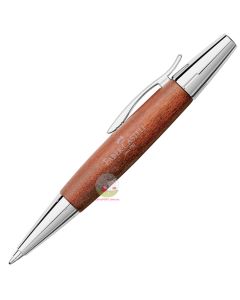 FABER-CASTELL E-Motion - Chrome and Pear Wood - Twist Ball Pen 