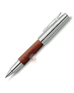 FABER-CASTELL E-Motion - Chrome and Pear Wood - Rollerball