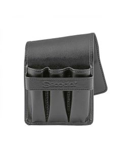 ESCODA Leather Travel Brush Case (holds 6 brushes, not included) - Black