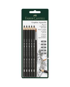 FABER-CASTELL Graphite Aquarelle - Set of 5 and Brush