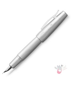 FABER-CASTELL e-motion - Pure Silver - Fountain Pen - Med Nib (includes converter)