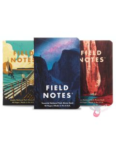 FIELD NOTES National Parks - Set of 3 - Pocket (A6 9x14cm) - Series A (Yosemite) - Squared/Grid format