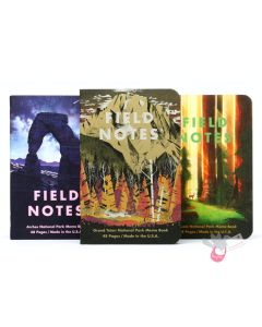 FIELD NOTES National Parks - Set of 3 - Pocket (A6 9x14cm) - Series D - Squared/Grid format 