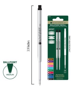 MONTEVERDE USA SOFTROLL Ballpoint Refill to fit WATERMAN