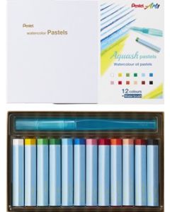 PENTEL Aquash Watercolour Oil Pastels - Set 12
