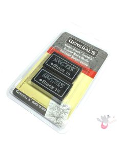 GENERAL'S Factis Black #18 Erasers - Twin Pack